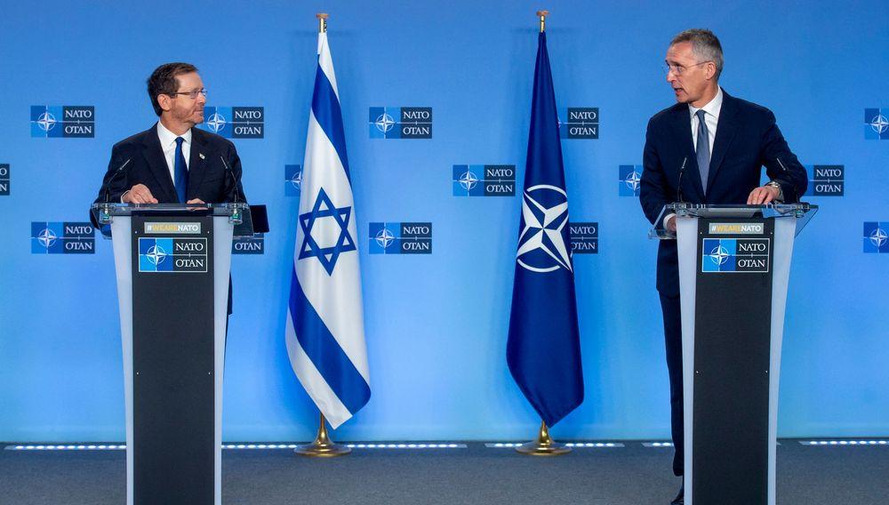 Encontro entre o Secretário Geral da OTAN, General Jens Stoltenberg com o Presidente de Israel Isaac Herzog, 26/01/2023 (Arquivo OTAN/Reprodução)