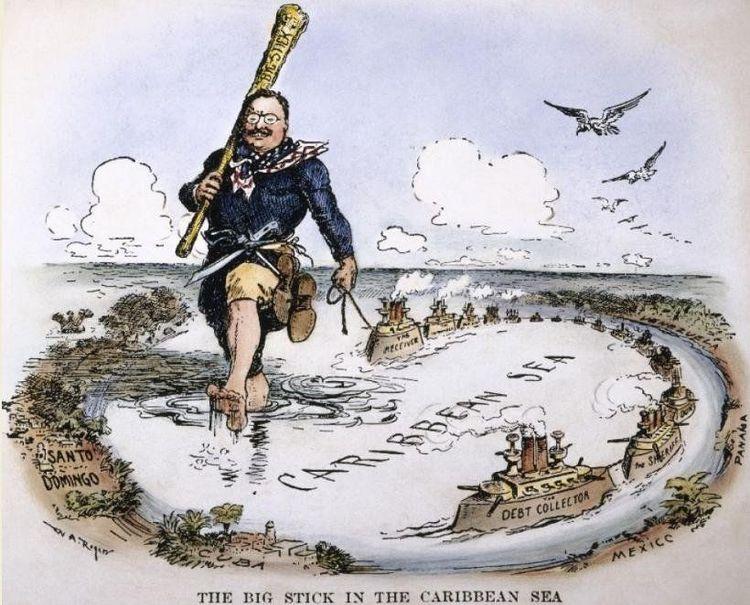 Theodore Roosevelt e o "Grande Porrete" no Caribe 1904 (William Allen Rogers)